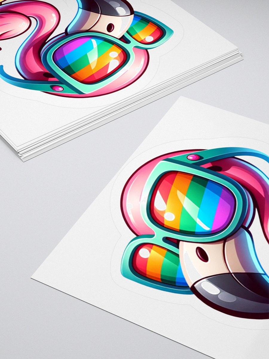 Funky Flamingo Sunglasses Stickers product image (4)