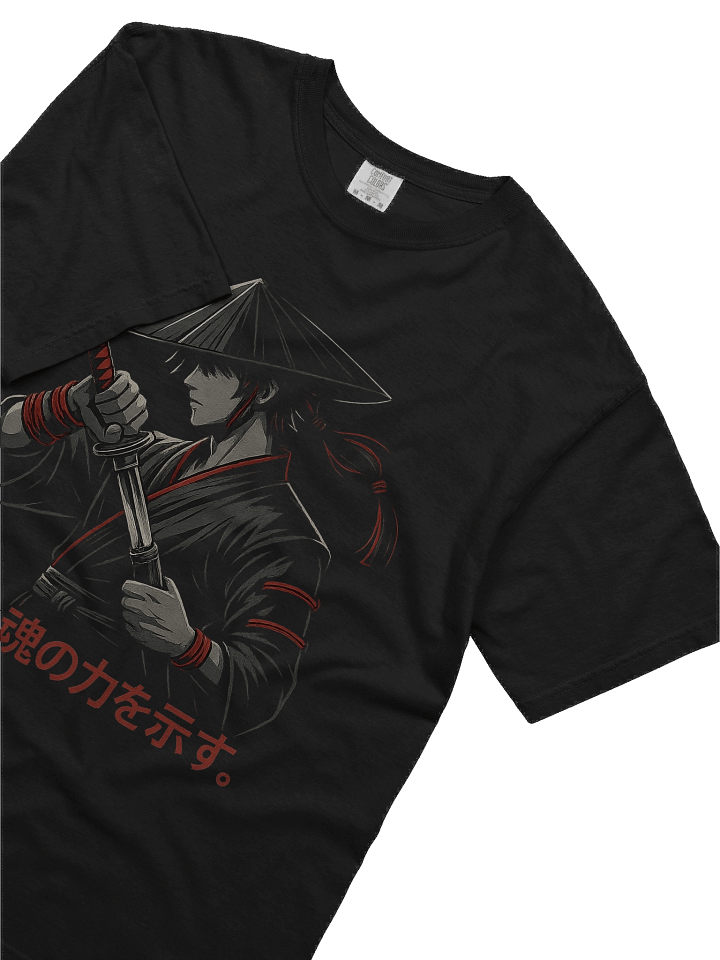 Samurai Serenity: Strength in Cotton T-Shirt product image (2)