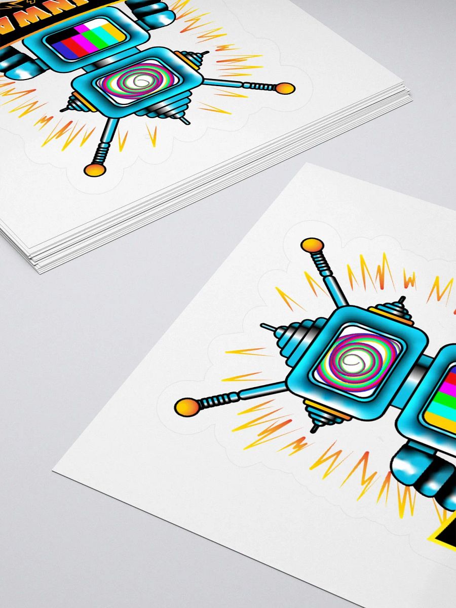 Retro Robot Brainwash Kiss Cut Stickers product image (10)