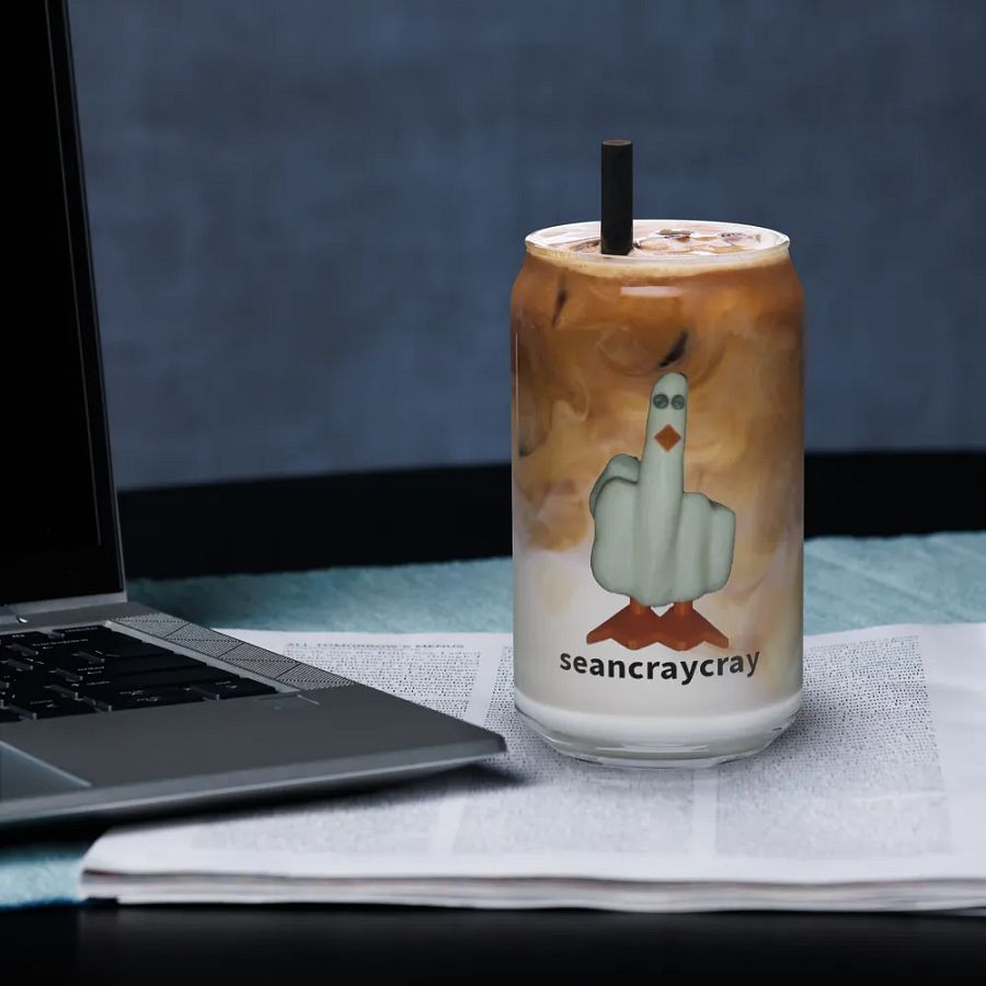 F*ck Duck 16oz coffee glass product image (33)
