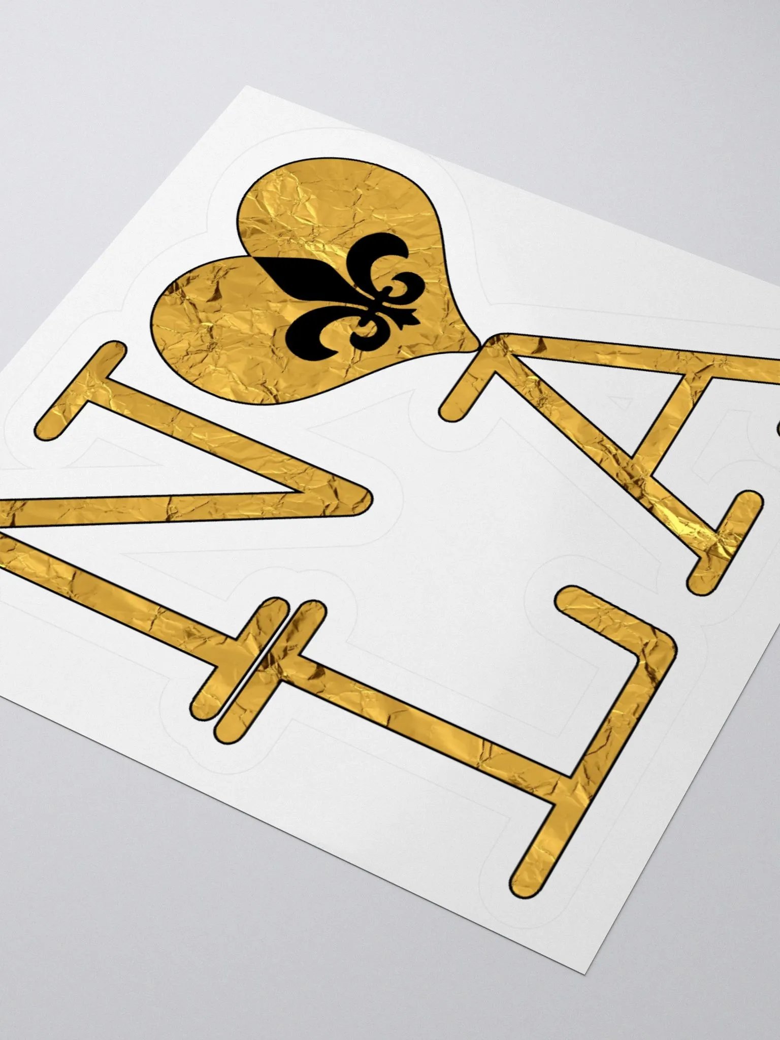 I LOVE NOLA **BIGSHOT STICKER** (GOLD WRAP FULL + OUTLINE) product image (3)