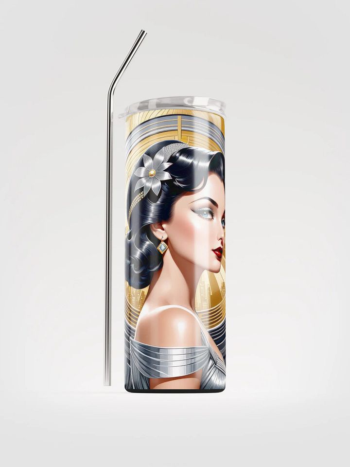 Art Deco Flapper Girl 20 oz Skinny Stainless Steel Tumbler - v4 product image (1)