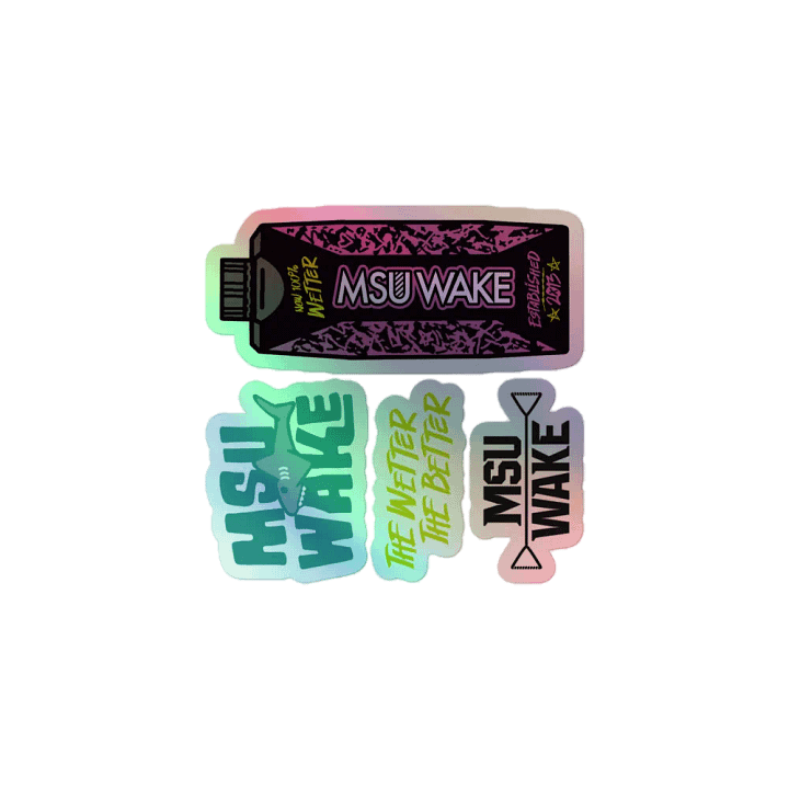 MSU Wake 2024 Holographic Sticker Pack product image (1)