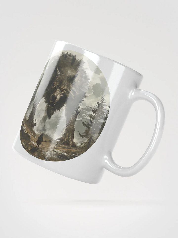 Fenrir - The Monstrous Wolf of Norse Mythology White Glossy Mug product image (2)