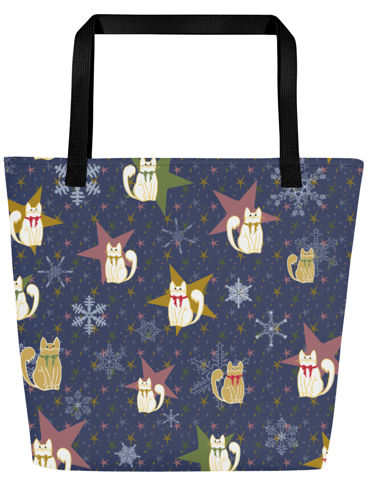 Christmas Star Kitties Large Tote Bag product image (7)