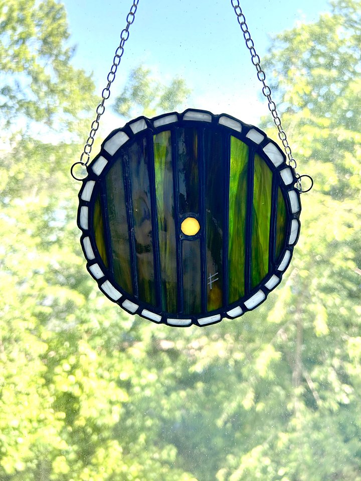 Stone Hobbit Door Stained Glass Suncatcher product image (2)