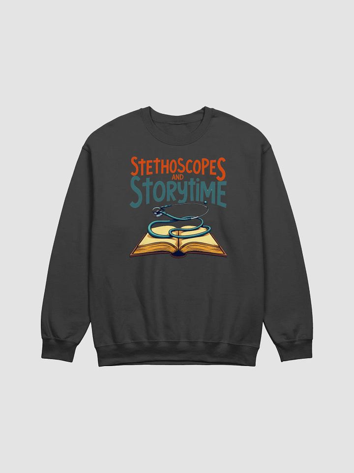 Stethoscope,book, and Storytime Crewneck product image (1)