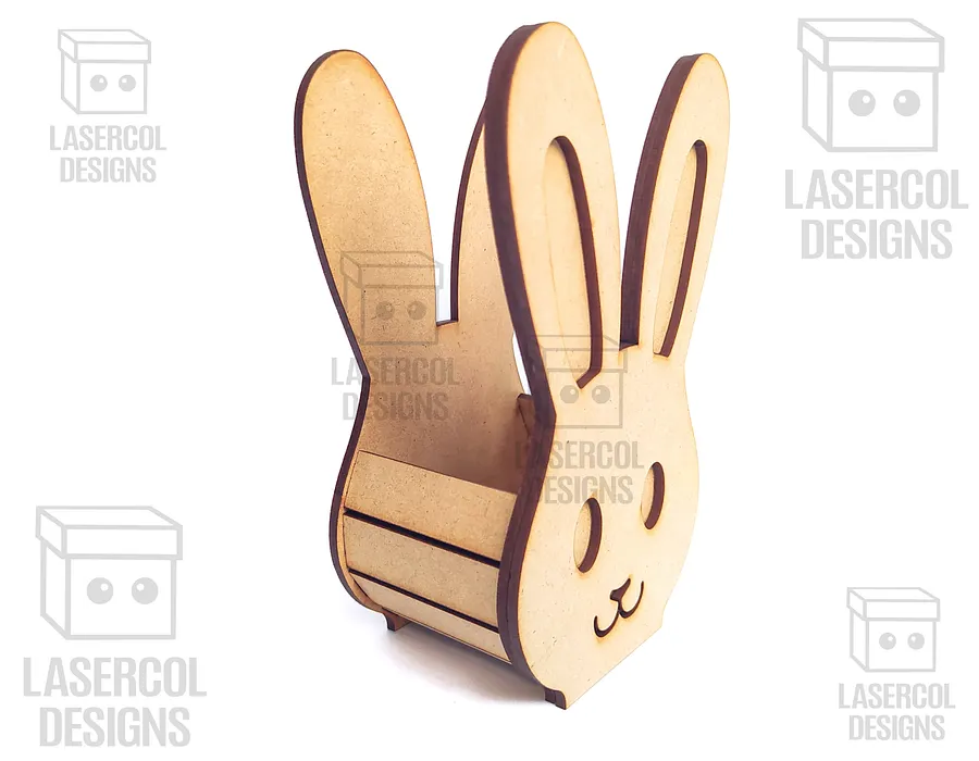 Easter Bunny Basket Set 1 (4 Styles, 2 Sizes) - Laser Cut Files product image (9)