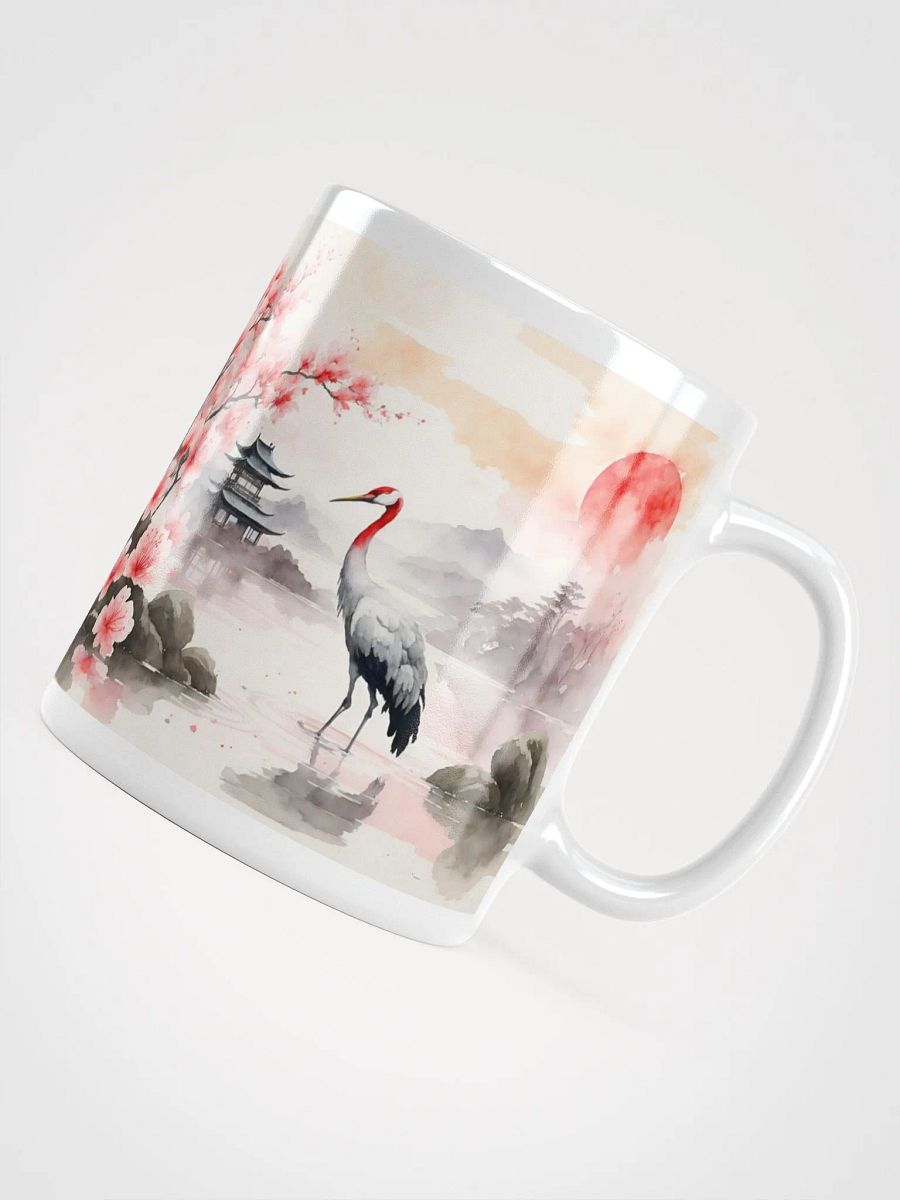 Moody Orchid Dueling Crane Cherry Blossoms Serenity Mug product image (16)