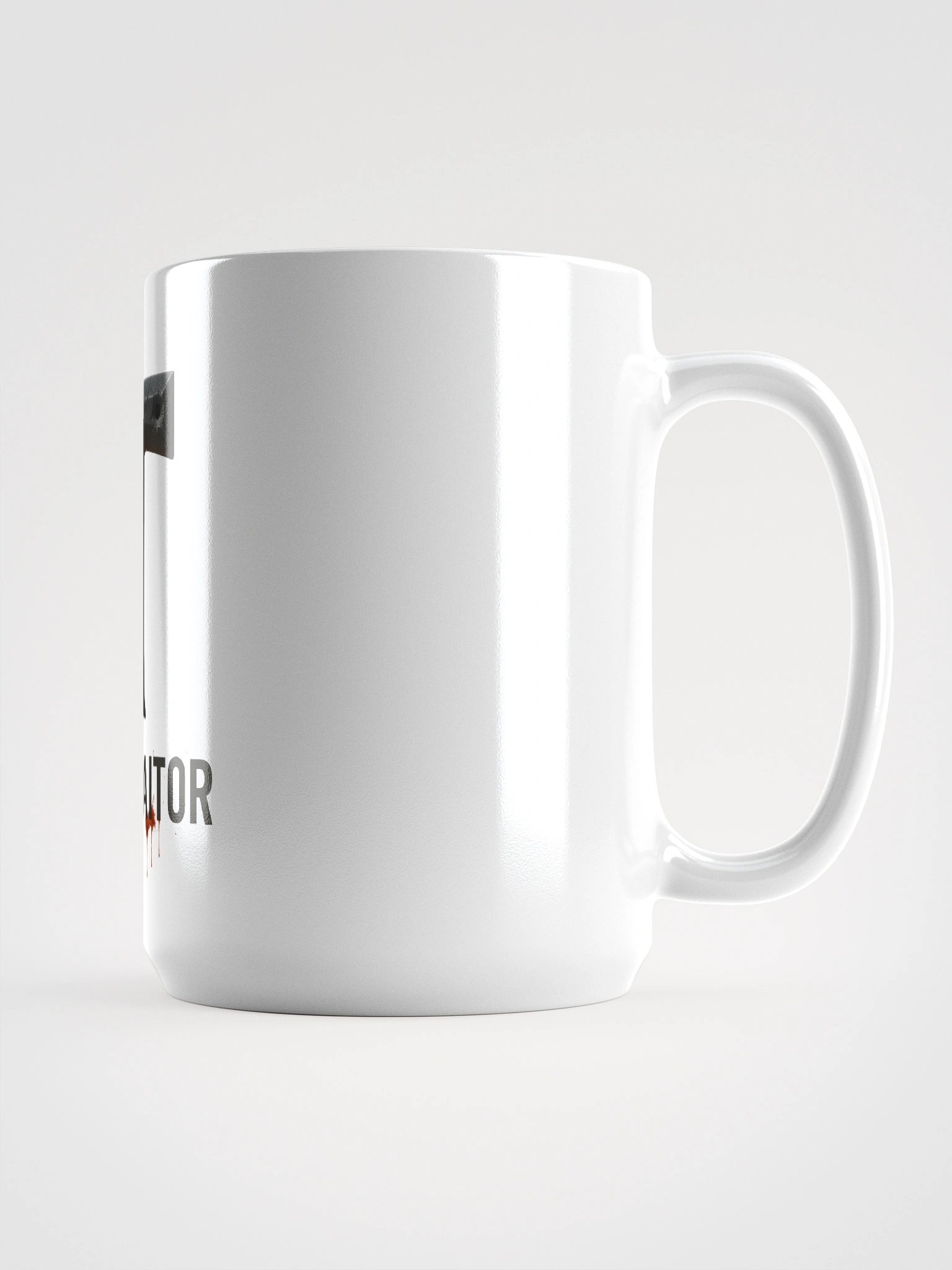 T as in traitor white glossy ceramic mug by dark alphabet product image (1)