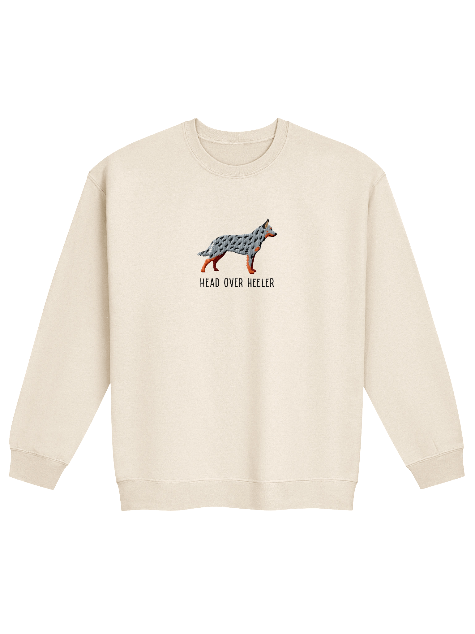 Head Over Heeler Sweatshirt (Embroidered) of an Australian Cattle Dog(Blue Heeler 2) product image (21)