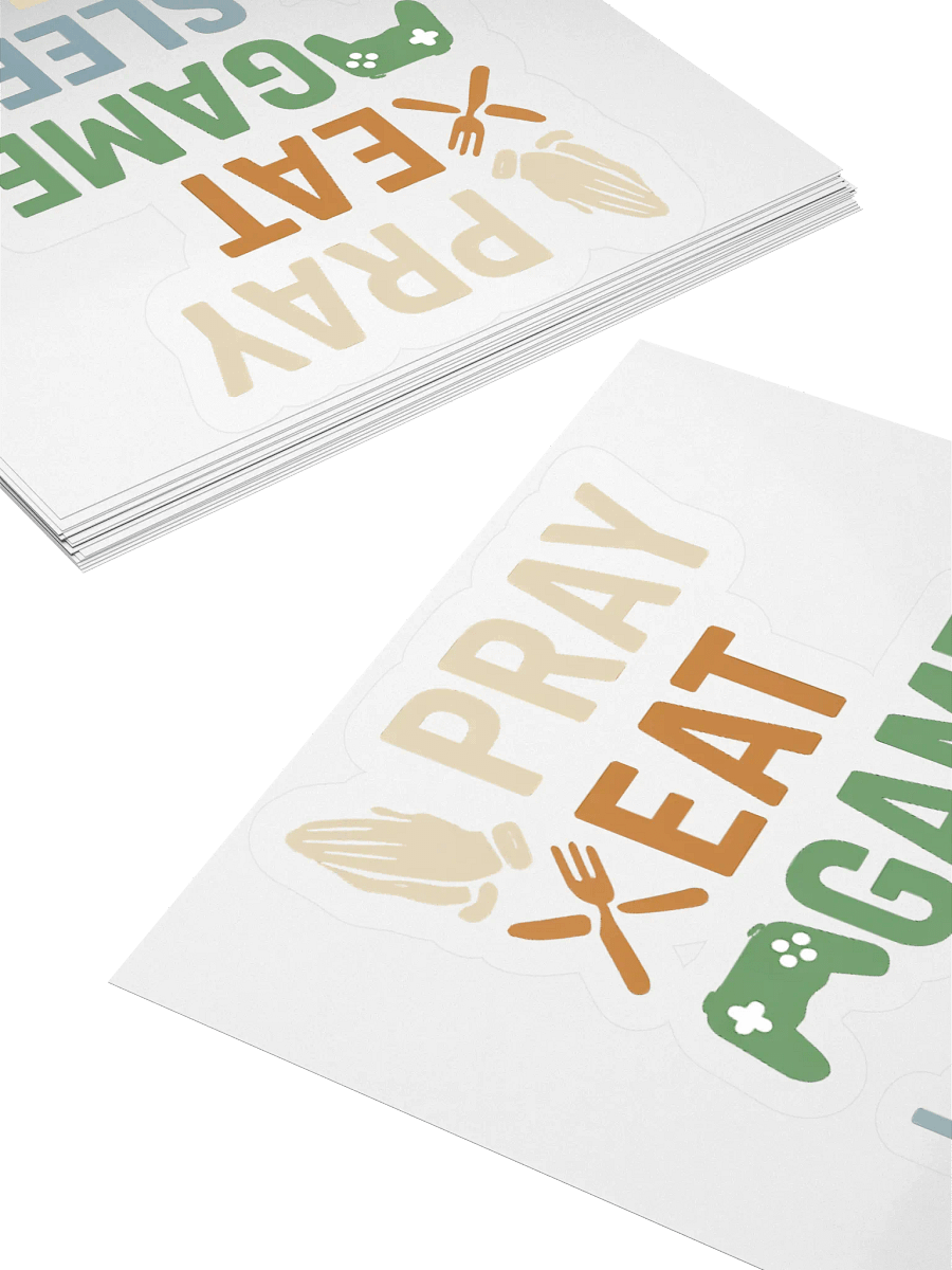 Pray. Eat. Game. Sleep. Repeat. – Faith & Gamer Life Sticker product image (4)