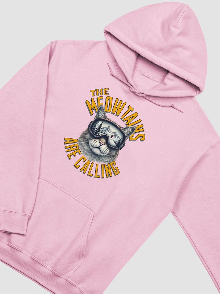 The Meowtains Are Calling Cat Skiing Hoodie product image (32)