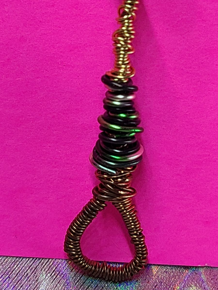 Butterfly Handmade Bubble Wand - wire wrapped pendant product image (3)