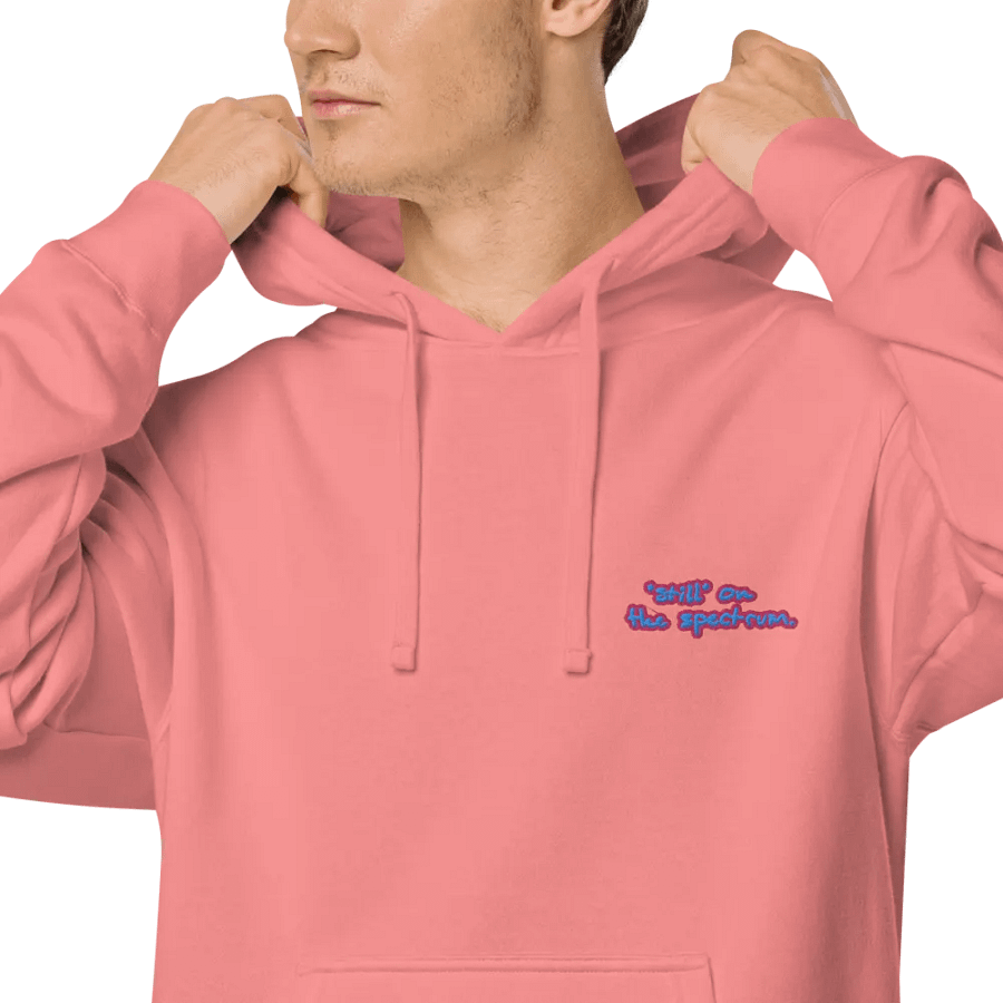 *still* on the spectrum (L.C. bubblegum design) embroidered pigment hoodie product image (7)