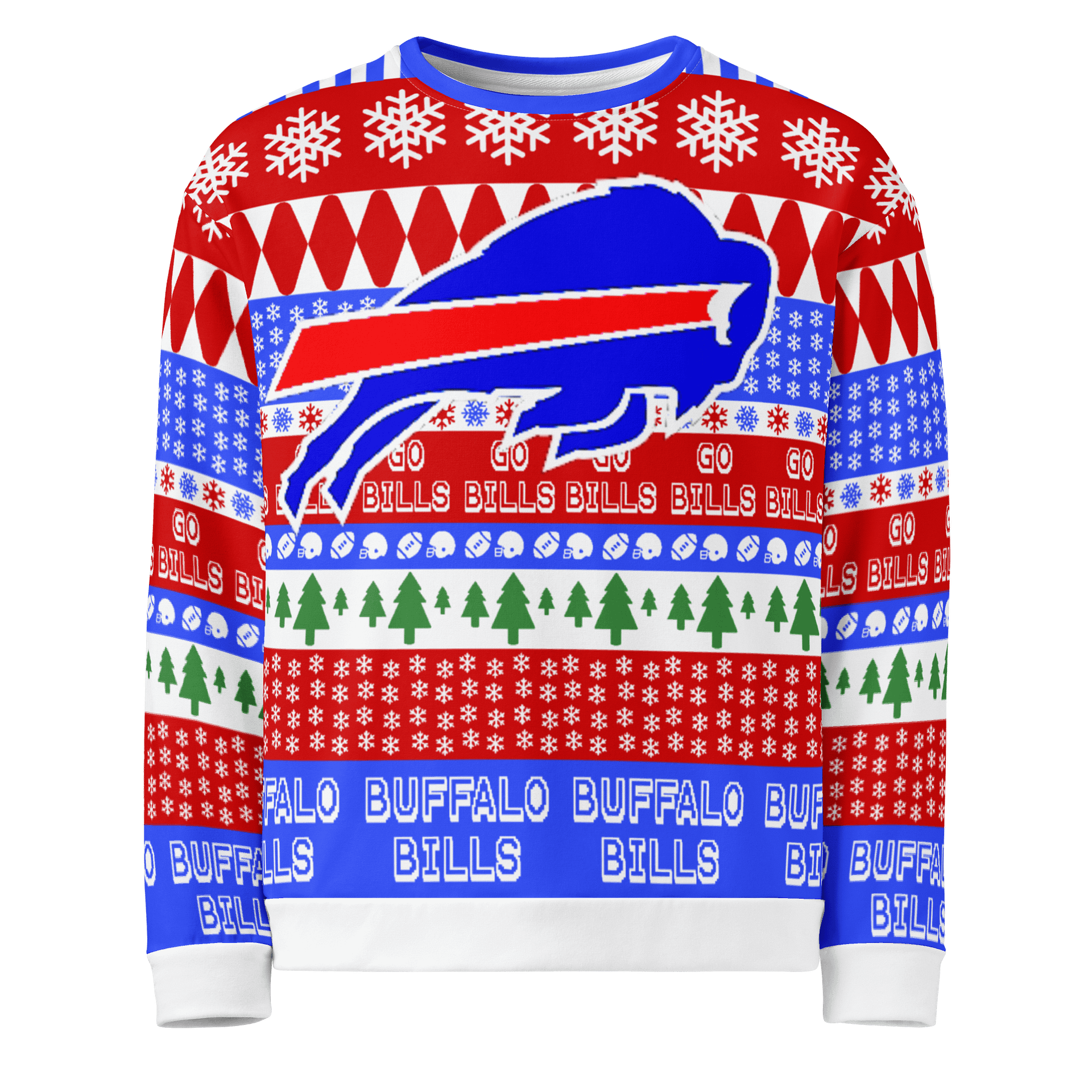 UGLY CHRISTMAS Sweatshirt GO BILLS BALLS OUT product image (1)
