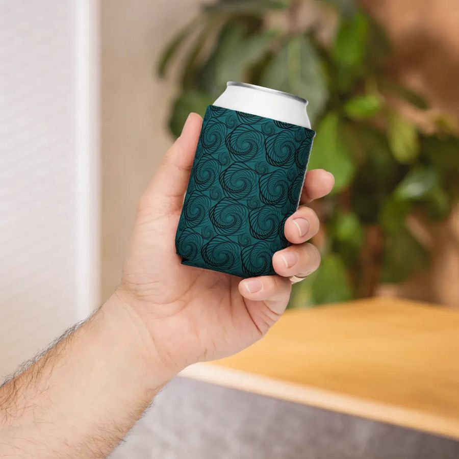 Swirling Teal Can Cooler product image (6)