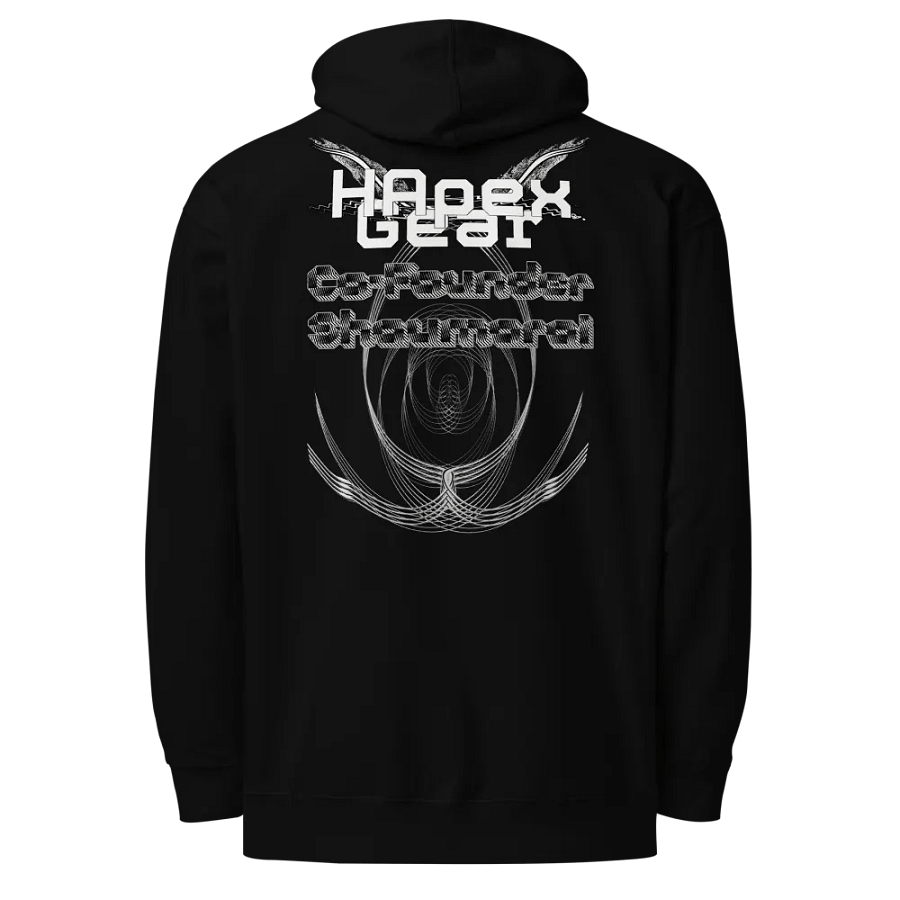 Midweight Hoodie - Embroidered - Co Founder Shaumarai - White HApex Gear White Logo product image (1)