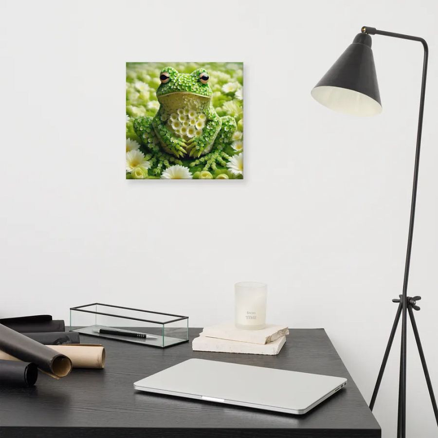 Green Flower Frog Wall Art product image (12)