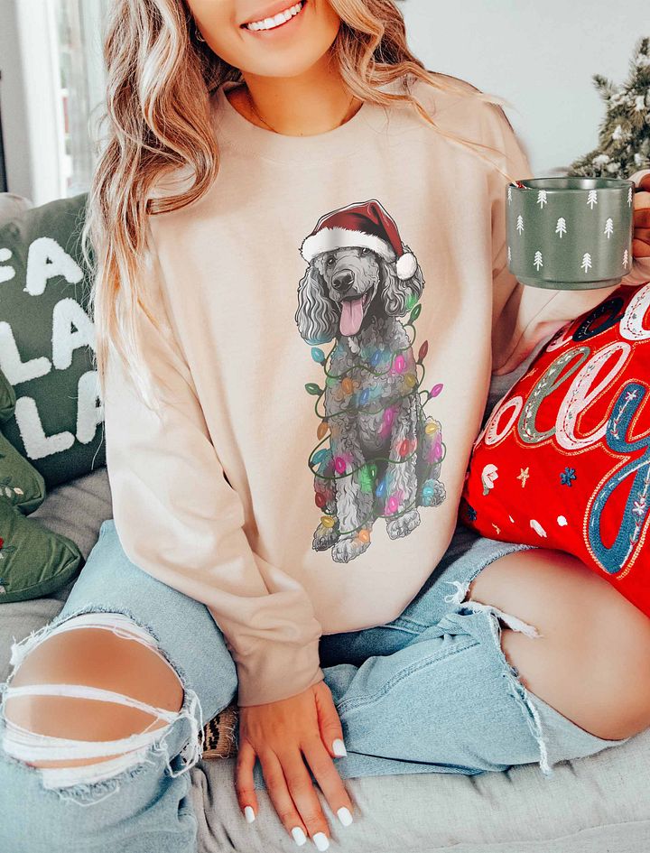 Funny Poodle(Gray) Christmas Sweatshirt product image (16)