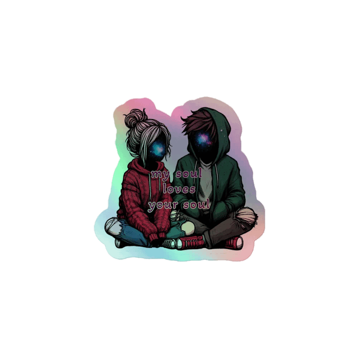 My Soul Loves Your Soul Kiss-Cut Holographic Sticker product image (1)