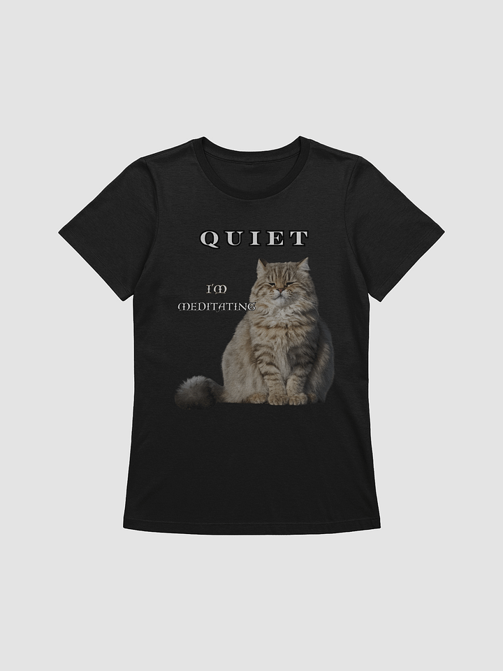 QUIET I'M MEDITATING SAYS THE PALLA'S CAT T-SHIRT product image (1)