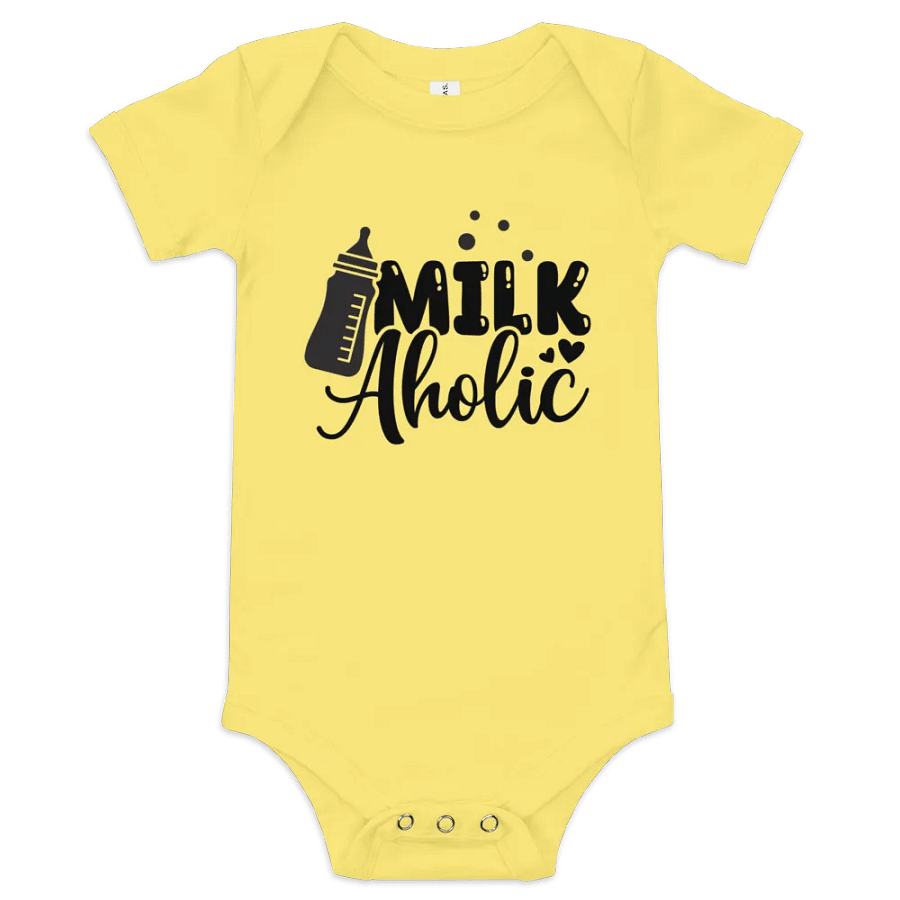 'Milk-Aholic' Short Sleeve Onesie product image (3)