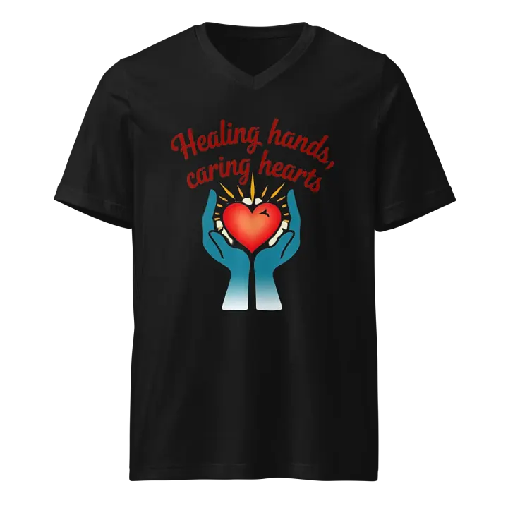 Healing Hands, Caring Hearts V-Neck Tee product image (1)