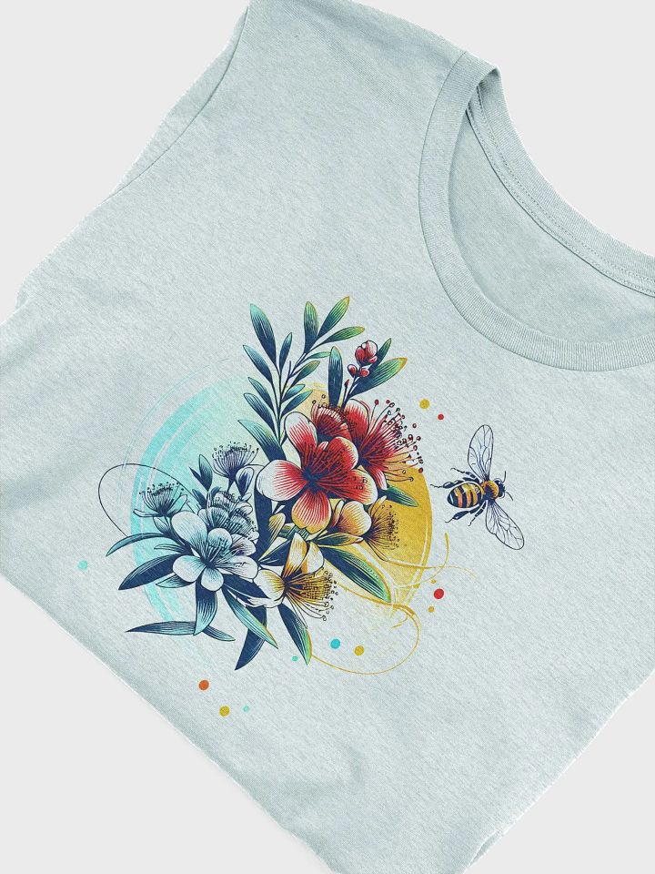Manuka Flower Bee T-Shirt, Nature-Inspired Wildflower Tee, Botanical Honeybee Shirt, Floral Eco Tee, Bee Lover Gift for Her product image (6)