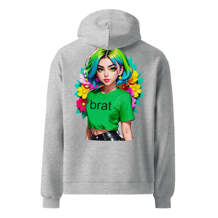 Brat - Premium Hoodie (Athletic Heather) Brat Life - v1 (Back Printed Design) product image (1)