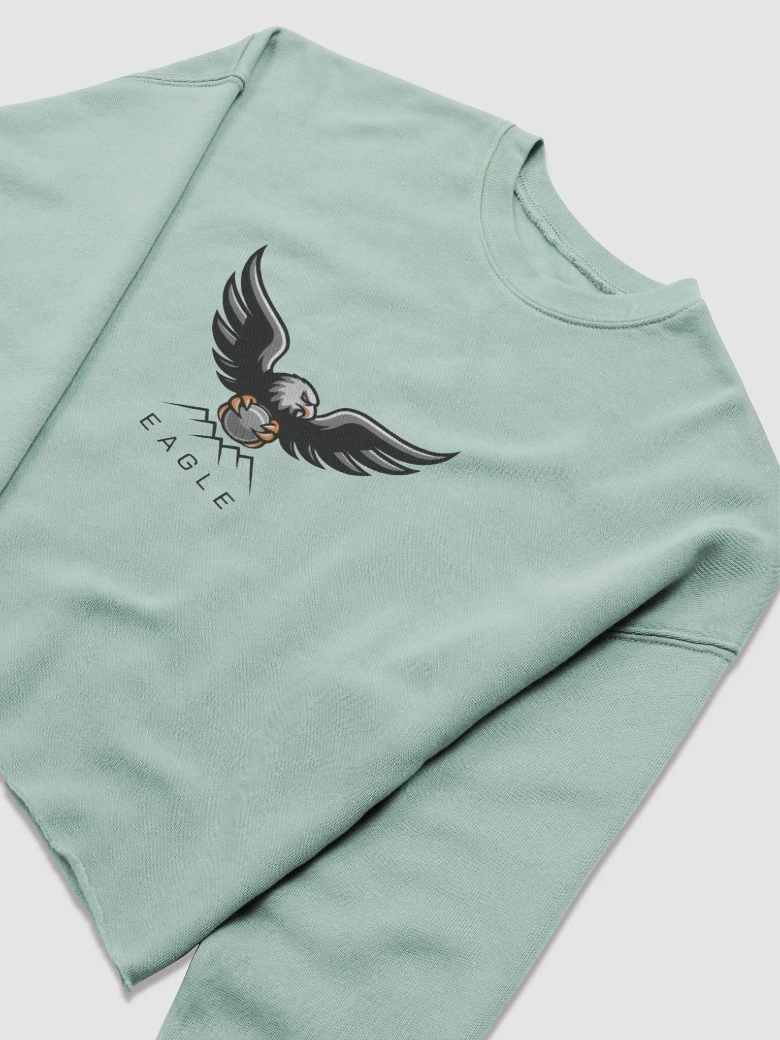 Eagle Women's Fleece Crop Sweatshirt - Stylish with Bold Eagle Design product image (7)