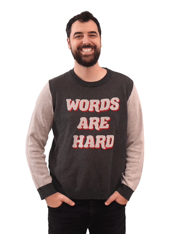 Retro Words Are Hard Sweater product image (1)