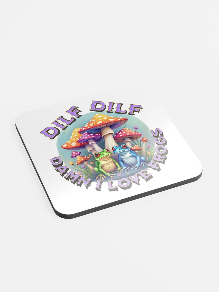 DILF Damn I Love Frogs Frolicking Glossed Coaster product image (3)