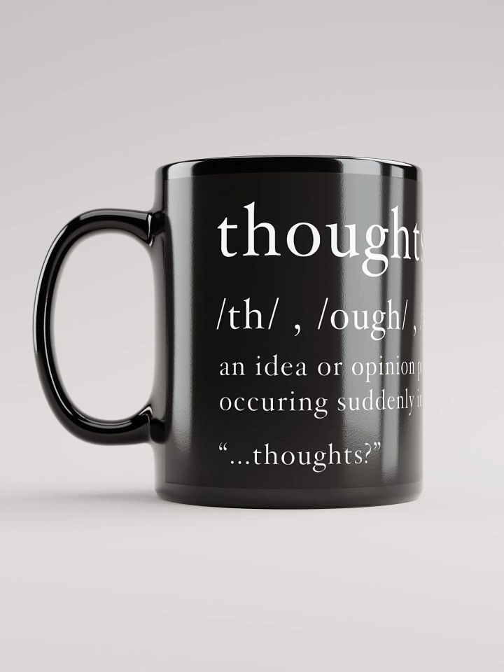 Thoughts Definition Mug Black product image (2)