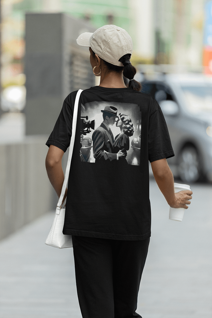 Copy of Classic Romance: Vintage Film Noir Love Affair (Womens Tee) product image (2)