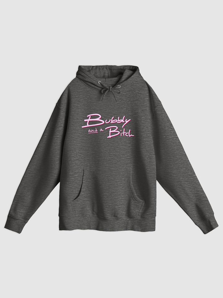 Bubbly and a B*tch (pink shadow design) printed premium pullover hoodie product image (3)