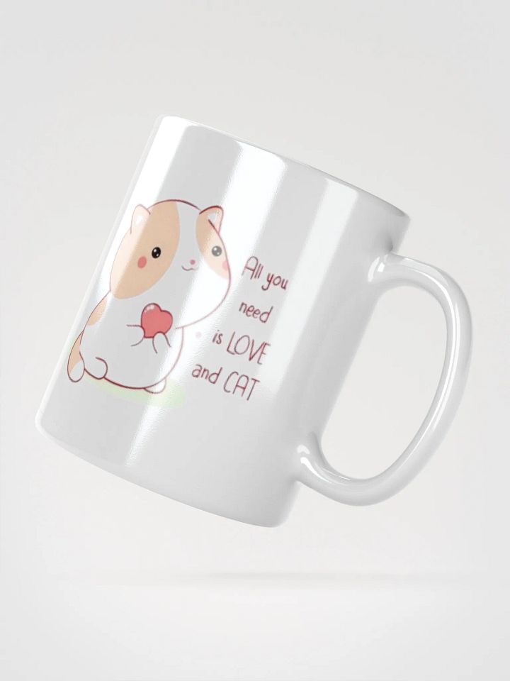 White Glossy Mug Cute Kitten product image (2)