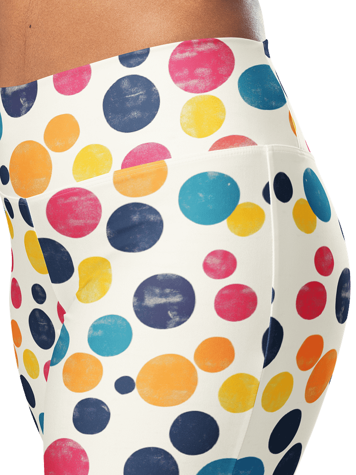 Polka Dot Illusion Vintage Retro Flare Leggings product image (2)