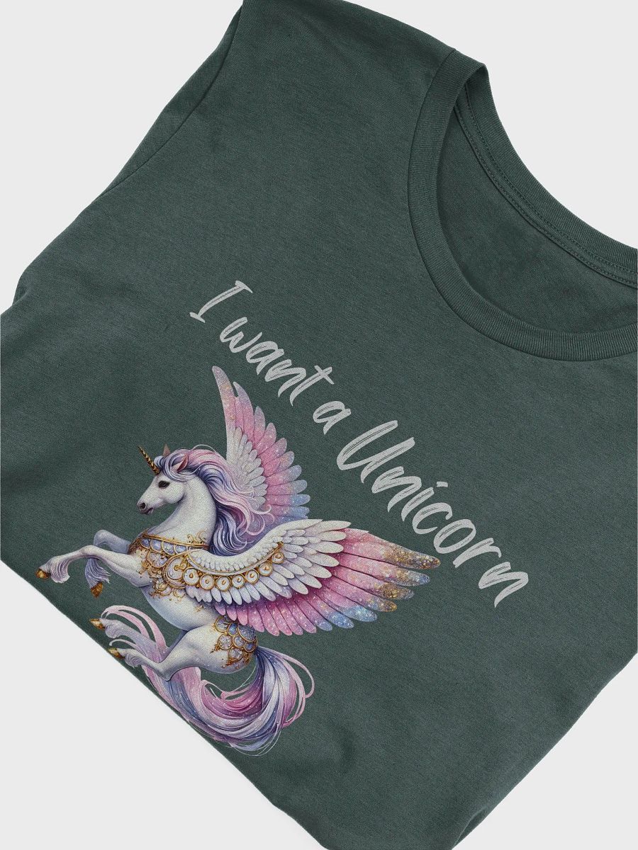 I want a Unicorn For Christmas Fantasy T-Shirt - Silver product image (5)
