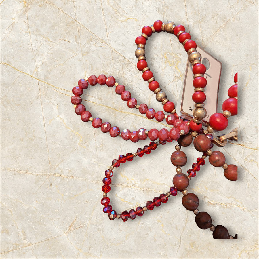 Ermish Red & Brown 5 Bracelet Stack product image (3)