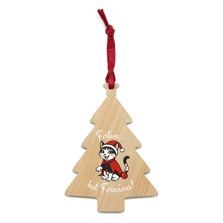 Ele "Festive but Ferocious" Wooden Ornament product image (2)