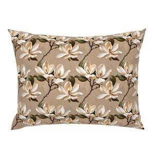 Seamless Pattern - Magnolia Pattern 3 on Beige Background product image (6)