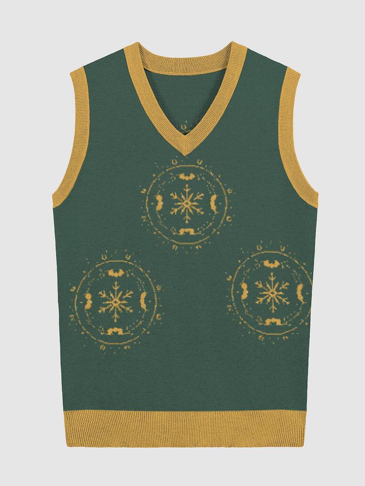 Golden Vine Knit V-Neck Vest product image (2)