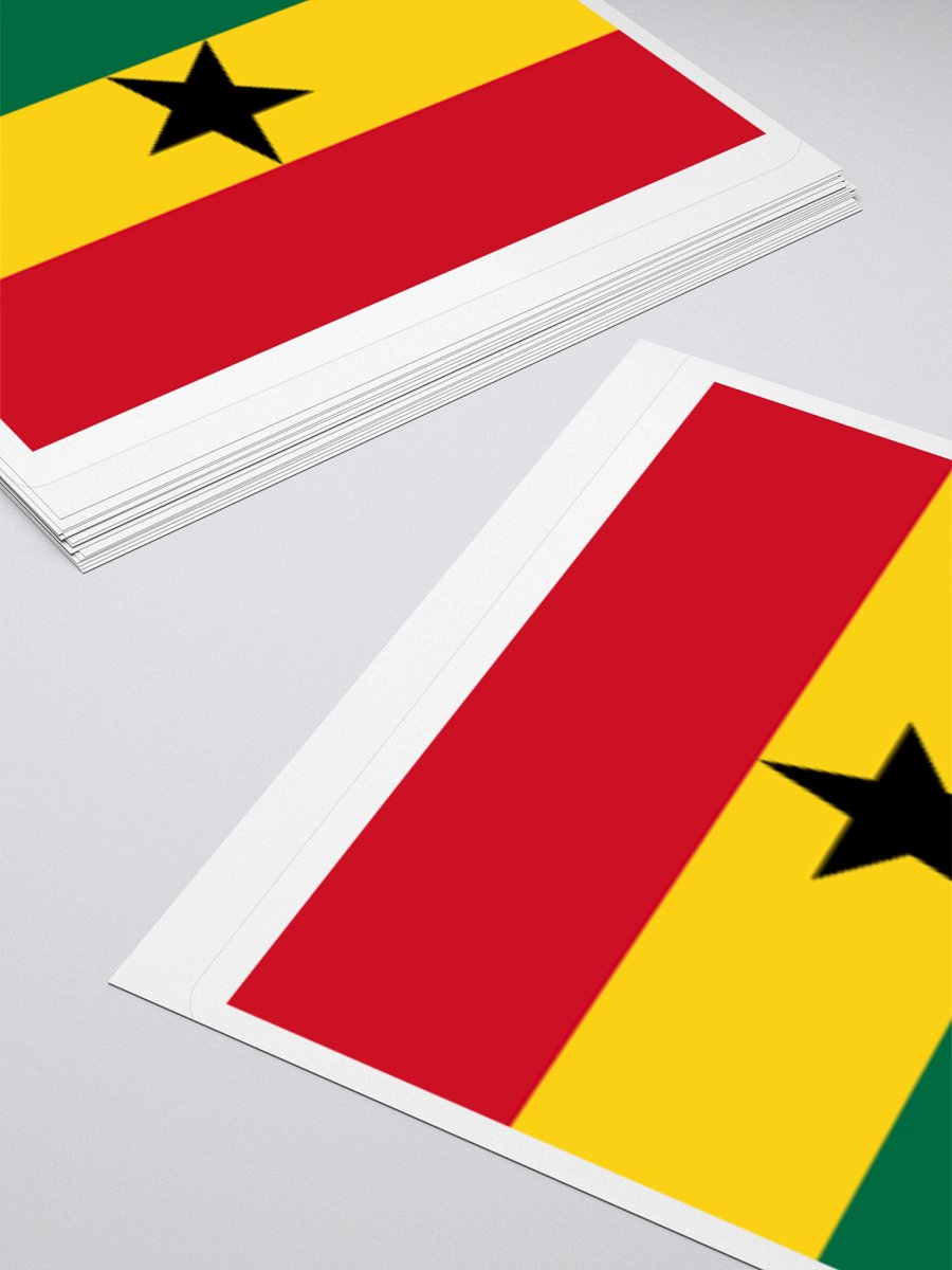 Ghana Flag Sticker | Black Star Design | Durable Vinyl | 3 Sizes product image (12)