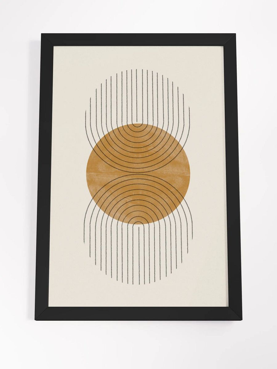 Symmetric Serenity Framed Poster | Harmonious Geometric Design for a Calm, Modern Space product image (1)