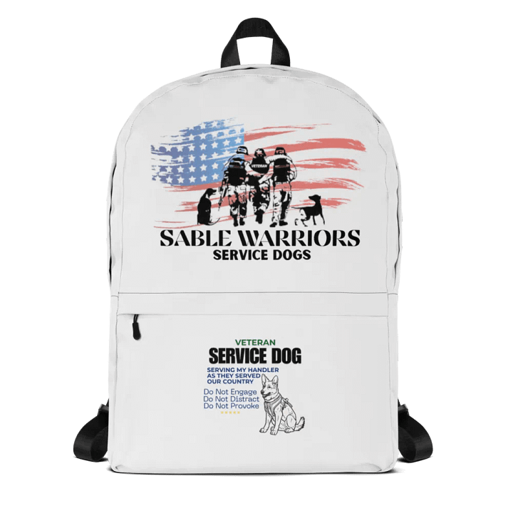 Sable Warriors Veteran Service Dog VETERAN BACKPACK: Helps Pair Veterans With A Service Dog product image (1)