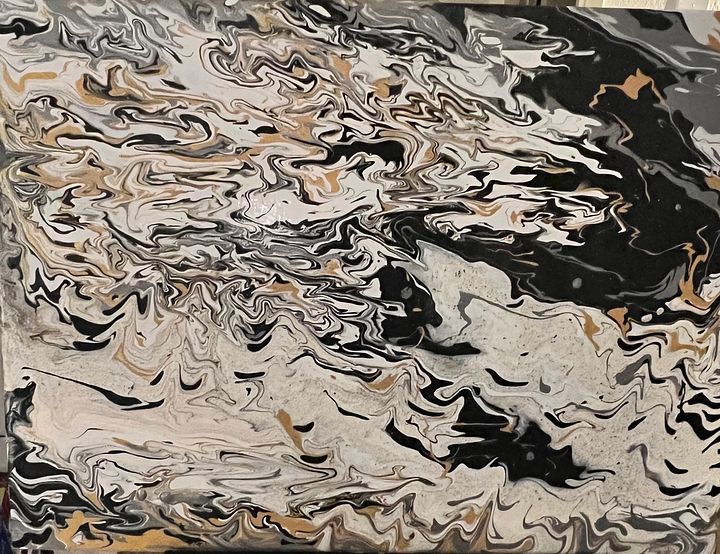 Abstract Pour Painting Canvas product image (2)