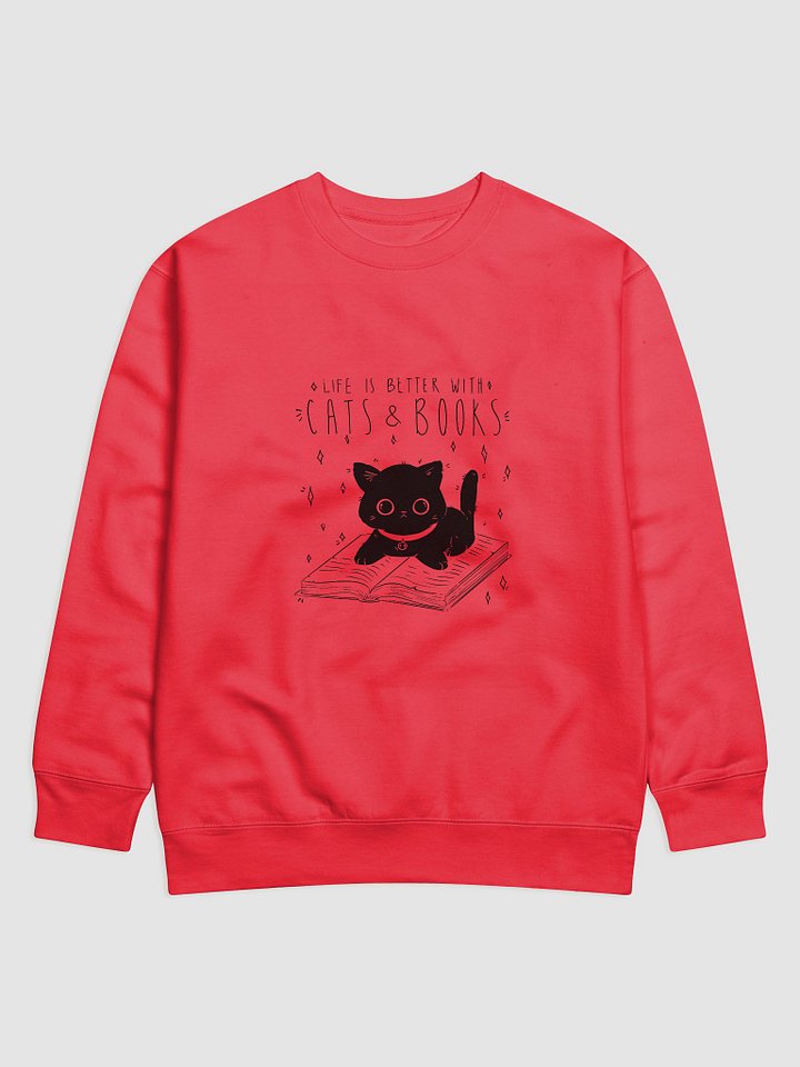 Cats and Books Premium Sweatshirt product image (1)