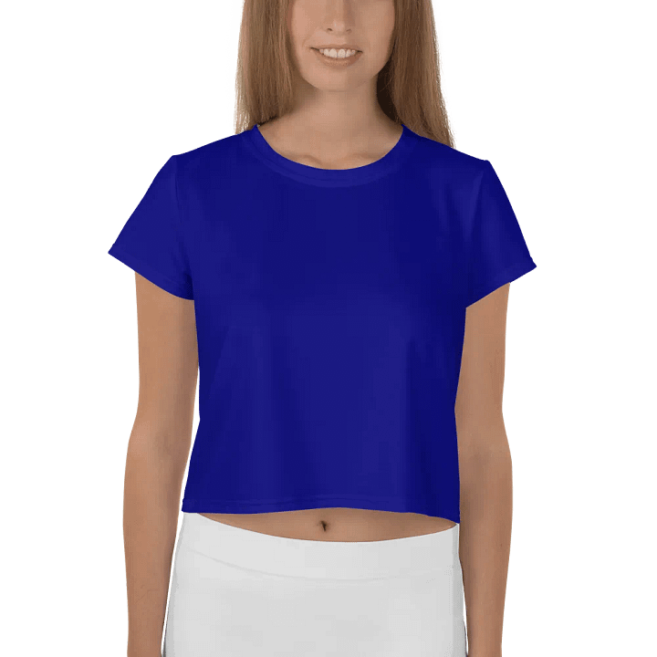 Women's Navy Blue Crop T-Shirt product image (1)