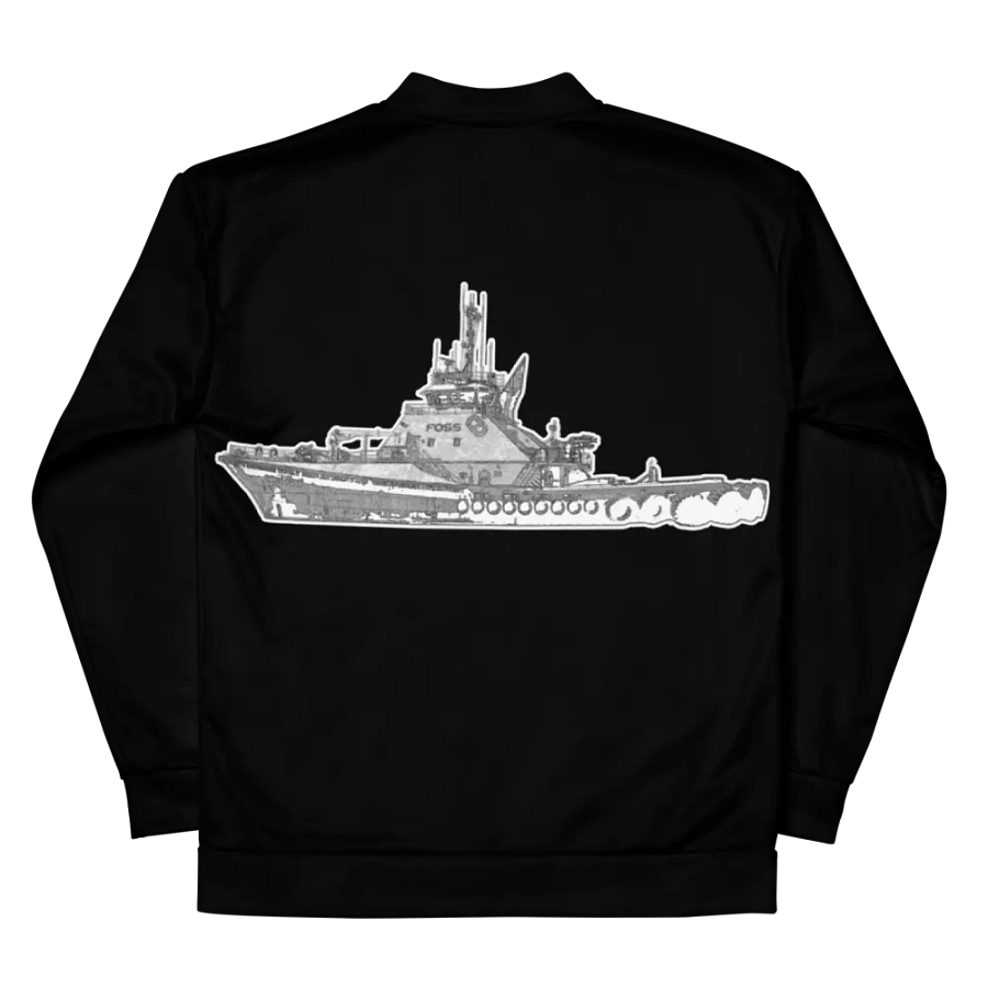 Foss Tugboat Sketch Black Bomber Jacket product image (10)